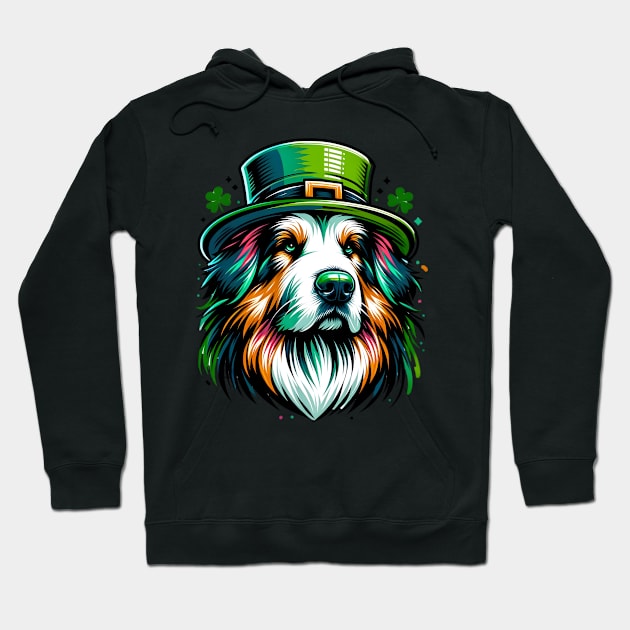 Hovawart Dog Embraces Saint Patrick's Day Spirit Hoodie by ArtRUs